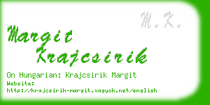 margit krajcsirik business card
